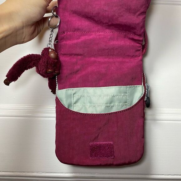 KIPLING El Dorado Small Crossbody Small Bag Purse in Very Berry Nylon - Picture 7 of 13